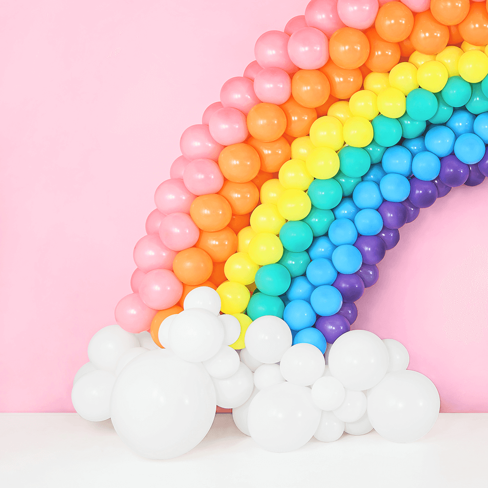 girlanda balonowa tęcza, balony lateksowe