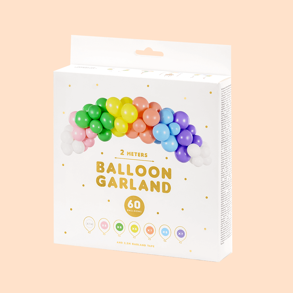 box with bailoon garland sets